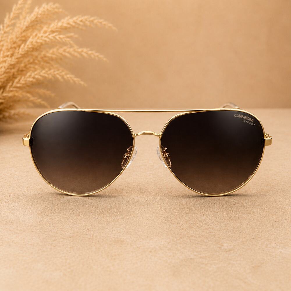 Carrera 2031T/S Gold Aviator Sunglasses Brown Gradient Lenses - Picture 2 of 3